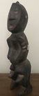 Vintage   Antique 14  African Tribal Hand Made Wood Sculpture Man Carved Statue