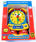 Telly The Teaching Time Clock Blue Yellow Red - Learn To Tell Time -- Nos W Wear