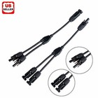 Waterproof Solar Panel Y Branch Cable Connection Adapter Connector Extension Us