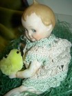 Rare  Antique German  5 1 2   All Bisque Fully Jointed 232 Googly      Doll