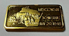 Silver 1 Oz 24k Gold Stain 999 Fine Silver Wisconsin 30th State Silver Bar