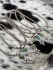 Gary Shorty Sonoran Gold Turquoise Machane Made Pearl Necklace   Genuine 925