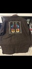 Vintage 1970 s Guatemalan Traditional Festive Embroidered Bird Chore Shirt M-lg