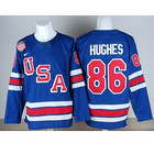  86 Hughes Team Usa Winter Olympics 2026 Jersey Blue Stitched All Sizes S-3xl