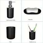 Set 4 Pcs Bathroom Accessory Set Soap Dispenser Toothbrush Holder Tumbler Tray