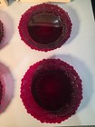 Avon 1876 Cape Cod Ruby Dessert Plates 7 5  Set Of 2 W  Boxes For 2 Sets  