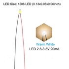 12 Pcs 2 8-3 3v 1206 Pre-wired Micro Led Emitting Diodes Warm White