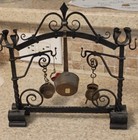 Antique Cast Iron Gothic French Chateau Fireplace Miniature Surround Rare