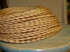 Blonde  light Gold  Twisted Rayon Covered Wire  Vintage Style Cloth Lamp Cord