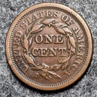 1851 Braided Hair Large Cent Vf  Very Fine Plus Raw Us Copper One Cent Coin