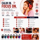 Kids 26db Noise Reduction Earmuffs Red Adjustable Foldable Hearing Protection