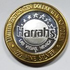  999  10 Silver Strike   Gambling Token   Harrah s   Las Vegas   Bourbon Street