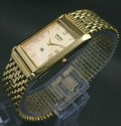 Vintage Gp Seiko Slim Tank Quartz Men Golden Face Dress Watch-free Ddp Shipping