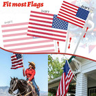 6ft Flag Pole Tangle Free Stainless Steel Durable Rust Free Wind Resist Metal   