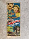Very Rare Original 1937    saratoga    Mgm Movie Insert Clark Gable  Jean Harlow