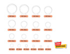 300 Pcs Retaining Ring Set  Internal Snap Rings Kits  18 Sizes Circlip