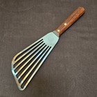 Vintage 11    Sveico Stainless Steel Spatula W rosewood   Brass Handle - Sweden