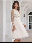 Womens  Swing Dress Weddings Cocktail Prom Party Lace Bridesmaids Size Uk