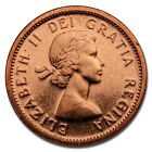1963  Canada  One Cent  Copper Penny Coin  Bu -