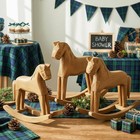 Baby Shower Wooden Vintage Rocking Horse Table Decoration Party Wedding Birthday