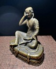 2 2   Old Tibetan Buddhism Copper Guru Je Buddha Sculpture Statue