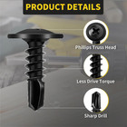 Sheet Metal Screws  8 X 1 2   160pcs Phillips Modified Truss Head Self Tapping