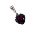 Garnet Heart Pendant Norway Rhodolite Bohemian Gypsy Cape Ruby 19thc Antique Gem