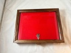 Walnut Wood Showcase Display Case 9 5 X 12 X 2       s Quality Made  Glass  Walnut