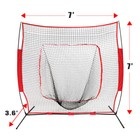 7   7  Softball Baseball Practice Net Hitting Batting Net Bow Frame With Bag