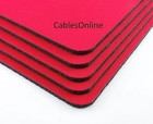 5-pack Premium Open Cell Rubber Bottom Red Mouse Pad - Cablesonline Msp-rdr