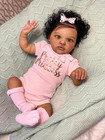 Reborn Baby Dolls Black Girl 20 Inch African American Realistic Newborn Girl Bab