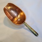 Vintage Copper brass Scoop Measuring Cup With Brass Handle 7 Oz