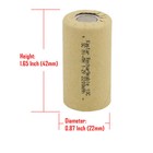 Kastar 1 2v 2200mah Sub-c Rechargeable Cell Paper Wrapped Flat Top For Sc Ni-cd