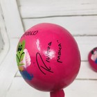 Vintage Hand Painted Carved Mexican Maracas Gourd Shaker Music Pink
