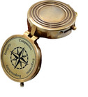 Brass  Antique Compass With Leather Case