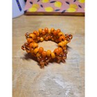 Orange Kandi Cuff Bracelet