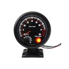 Universal 3 75  12v White Led Backlit Tachometer Gauge With Red Shift Light 