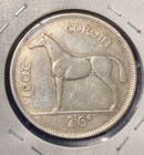 1941 Au-bu Ireland Silver Half 1 2 Crown Km 16