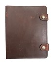 Portfolio Refillable Genuine Leather Journal  Writing Notebook  Rare Buttons