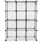 Durable 12-cube Storage Shelf Wire Cube Storage Organizer Diy Closet Cabinet