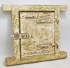 Antique Wooden Wall D  cor Window Panel Frame Original Old Hand Crafted New Paint
