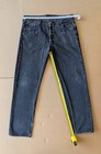 Vintage Levi   s 501 Jeans Usa 36x34 Black Denim Made In Usa Button Fly 1990s