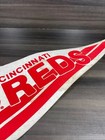 Official Mlb Cincinnati Reds Full Size 12x30 Felt Pennant Trench Mfg Co Vtg 1987