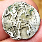 Shahi Kings - Silver Drachm -  samanta Deva   - Bull   Horseman 800 - 1026 Ad