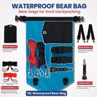 Bear Bag Hanging Kit 10l Waterproof Bear Proof Food Storage Bag  2 Straps Blue