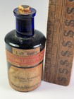 Rare Cobalt Van Fleet Mansfield Dodge Olcott Paper Label Bottle Memphis Tenn Ny