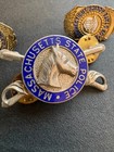 Lot Of 3 State Police Pins Massachusetts   Connecticut