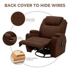 Esright Elderly Massage Recliner Chair Vibration Heated Rocker Swivel Lounge