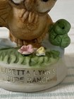 Vtg Loretta Lynn   s Dude Ranch Porcelain Owl Caterpillar Figurine Souvenir Cute