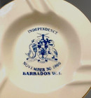 Vintage 1966 Barbados Independence Ashtray Dish Coat Of Arms Souvenir West Indie